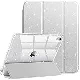 Fintie iPad 第11世代 (A16、2025) / 第10世代 (2022) ケース 11/10.9インチ キラキラ透明バックカバー クリアケース Pencil 収納可能 三つ折スタンド スリープ機能 軽量 薄型 傷つけ防止 PU合成レザー(シルバー)
