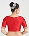 Madhu Fashion Women's Polyester Solid Pattern Embroidered Readymade Saree Blouse (Red; 40)