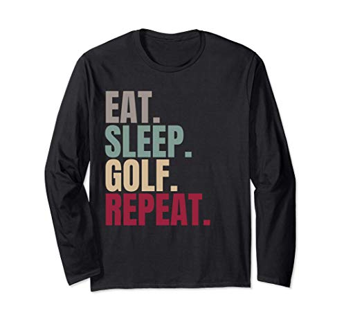 Eat Sleep Golf Repeat Manga Larga