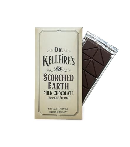 Scorched Earth PMS Support Chocolate Bar for Women - Chasteberry, Ginkgo Biloba - Period, Digestion,...