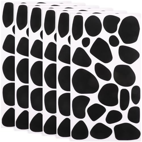 Garneck Lot de 6 feuilles d'autocollants dalmatiens - Autocollants décoratifs en feutre de forme irrégulière pour projets de bricolage et costumes - Idéal pour les amateurs de créatifs et de bricolage
