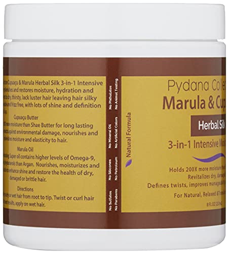 Pydana Collection Moisture Loc Kit | Intensive Moisturizer | Curl Definer | Scalp Treatment For Normal To Light Thinning | Natural Hair Products For Women With Vitamin E | 3 Piece Kit #TOP3