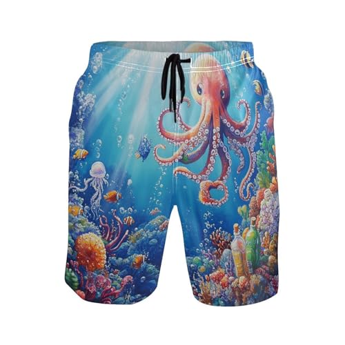 Short de bain homme avec compression octopodes idéal pour surf et plage active