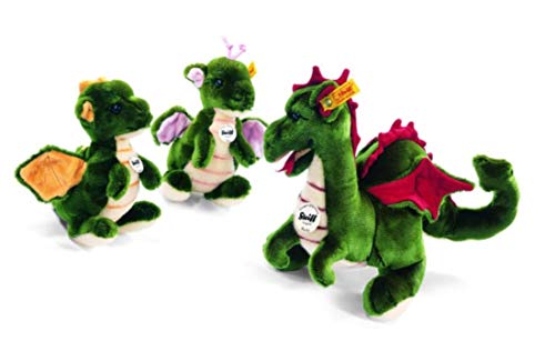 Steiff Raudi Drachenjunge - 17 cm - Kuscheltier für Kinder - Plüsch Drache stehend - weich & waschbar - grün / orange… – Bild 5