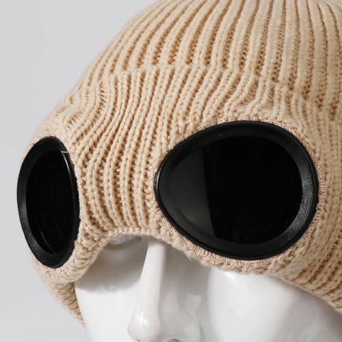 TAGVO Gorro de Punto de Invierno Cálido, Forro Polar Suave a Prueba de Viento Forro de Esquí Senderismo Running Gorro, Gorro Grueso de Calavera para Hombres Mujeres Adultos Deporte Aire Libre - imagen 5
