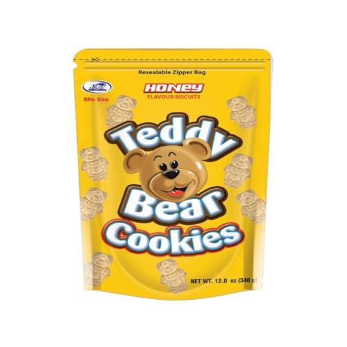 Kgn Teddy Bear Cookies 340G Honey Flavour Delight Snack (5 Pack)