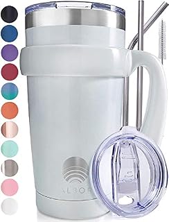 ALBOR Triple Insulated Stainless Steel Tumbler 20 oz Holo White Coffee Travel Mug