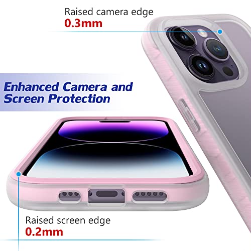 Puxicu Acrylic 2 in 1 for iPhone 14 Pro Max Case，Anti-Yellowing, Military-Grade Protection, Drop Shockproof Slim Phone Cover for iPhone 14 Pro Max 6.7", Pink by Puxicu - Used condition - Image 6