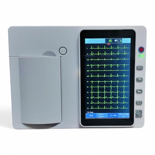 Image of Touch Screen ECG Machine 3 Channel | Advanced Electrocardiogram (EKG) Monitor for All Ages | Suitable for Hospital, Clinics, Nursing Home | (1 Year Warranty)