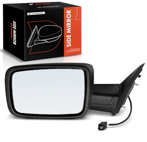 A-Premium Driver Side Manual Door Mirror - Compatible with Ram 1500 2013-2022, 1500 Classic 2019-2022, 2500 3500 2013-2018 - Non-Heated Manual Folding Black Texture - Replace# 68142667AP by A-premium - Used condition - CA$72.95