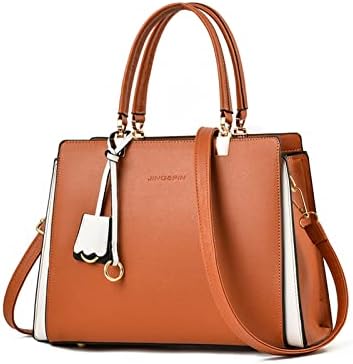NICOLE & DORIS Damen Handtasche - Elegante Tote Aus PU Leder Mit Seidentuch