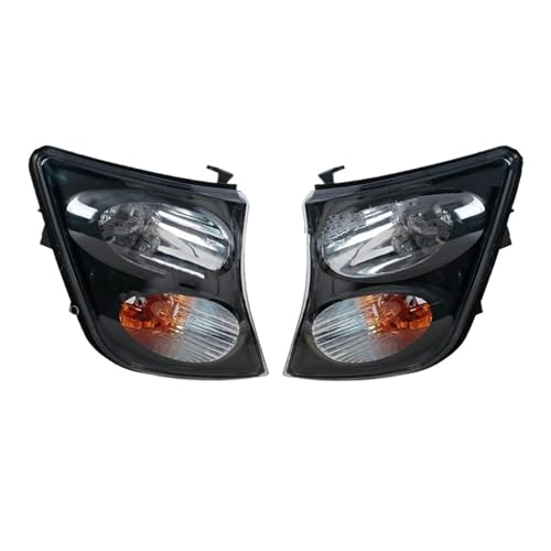 2PCS For Patrol Y61 2001-2004 Car Headlamp Corner Light Front Bumper Headlight Side Marker Turn Signal Lamp No Bulb Headlamp Assembly(White pair)(Smoked pair)