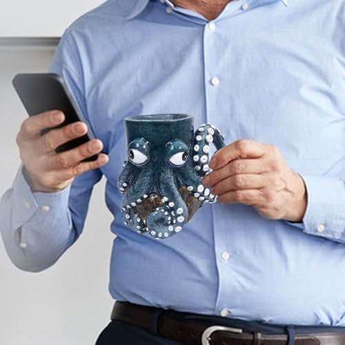 Taza de pulpo cómoda con asa de tentáculo para evitar quemaduras 6