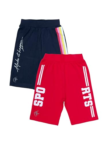 Image of KiddoPanti Girls Knee Length Cycling Shorts Pack of 2