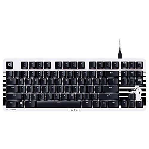 Razer BlackWidow Lite Stormtrooper Edition, Teclado mecánico silencioso para juegos, teclado compacto con interruptores Razer Orange: táctil y silencioso, arandelas
