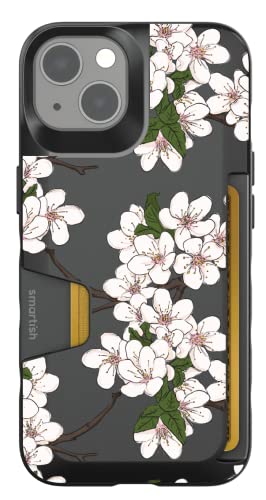 Smartish® iPhone 13 Wallet Case - Wallet Slayer Vol. 1 [Slim + Protective] - Very Cherry Blossoms - Drop Tested 6FT - Credit Card Holder - Floral Case for Women - Fits Apple iPhone 13