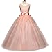 Big Girl Sleeveless Lace Flower Girl Gray Princess Dress Tulle Long Maxi Gown Kids Wedding Bridesmaid Formal Pageant Dresses Pink 12-13 Years