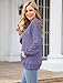 Ovanviso Womens Crewneck Sweatshirts with Pocket Trendy Fashion Pullover Loose Fit Long Sleeve Tops 2026 Purple
