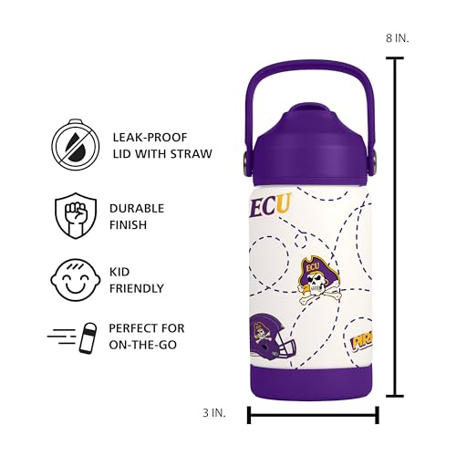 Image of Logo Brands NCAA Mascot Stainless-Steel Kids Bottle -Soft Silicone Mouthpiece, Easy To Carry, Kid-Friendly Design- Great For School & On-The-Go