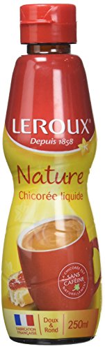 Leroux - Chicorée Liquide Nature - 100% d'Origine Végétale - Concentré de Chicorée Torréfiée - Goût Doux et Rond - Sans Sucres Ajoutés - Flacon de 250 ml Cover