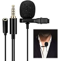 GEU Micrófono Solapa de Condensador Omnidireccional Lavalier