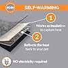 K&H PET PRODUCTS Self-Warming Cat Bed Pad, Self Heating Pad for Outdoor Cat Houses, Warming Mat for Indoor Pet Beds & Furniture, Reversible Blanket, Washable - Small 21 X 17in Oatmeal/Chocolate #3