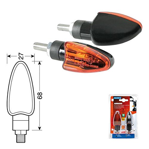 COPPIA INDICATORI DIREZIONE OMOLOGATI ISOMOTO MOTO LAMPADA 21W ARANCIO