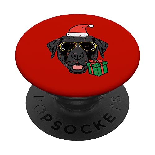 Christmas labrador santa xmas dog owner hombres mujeres niños popsockets popgrip intercambiable
