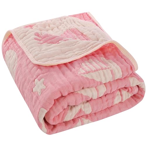 Image of HardNok Ultra Soft Muslin Baby Blanket, A Versatile Swaddle and Bed Blanket for Babies, Toddlers, Boys, and Girls (1 Pack).