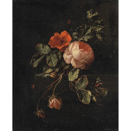 Reproduction d'art sur toile Nature morte avec roses ARTICULOZY 101x127cm