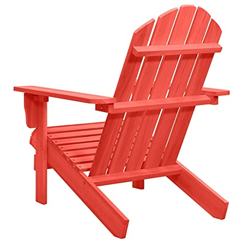 Bigbarley Outdoor Chair,Lounge Chair,Comfortable Armchair,For Patio Lawn Garden Backyard Deck,Patio Adirondack Chair Solid Fir Wood Red #TOP3