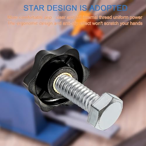 MAJOYLIFE 6 Stück Sterngriffmutter M6,Rändelmutter Äußerer Durchmesser 32mm,Flügelmuttern für Die Mechanische Industrie,Möbel,Werkzeugmaschinen,Elektronische Geräte,Fitnessgeräte