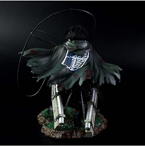 ReadJade Attack on Titan Levi Ackerman Action Figure Mobile Combat Version Pop Figure Captain Levi Injured Figure PVC Statue Gifts to Collect Anime Statues Model Decoration 17cm