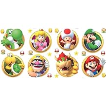 RoomMates RMK5224SCS Super Mario Character Peel and Stick Wall Decals