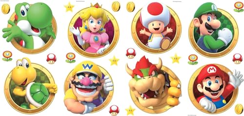 RoomMates RMK5224SCS Super Mario Character Peel and Stick Wall Decals by RoomMates - Used condition - US$9.22