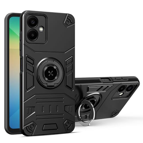 Lucyliy Samsung Galaxy A06 5G SM-A066B/DS A066M �X�}�z�P�[�X �}�O�l�b�g�u���P�b�g [ PC �o�b�N�{�[�h + TPU �\�t�g�{�g���V�F�� ] �u���b�N