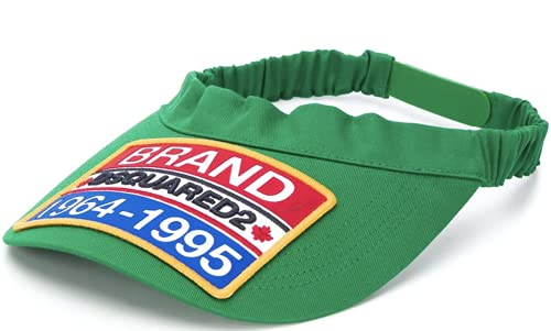 DSQUARED2 Unisex Iconic Logo Patch Visor Cap Kappe Tennis Golf Hat Sonnenblende