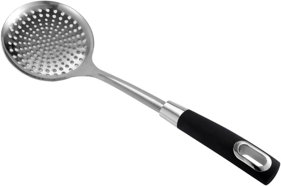 ROYAL CUISINE Kitchen Skimmer Spoon Stainless Steel with Soft Grip