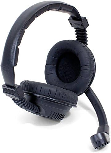 Williams Sound MIC 068 Heavy Duty Dual Muff Condenser Microphone Headset, Use with IC-2 Interpreter console and DLT 300 transceiver, Ideal for noisy environments, (2) 3.5mm plugs, 39" cord length