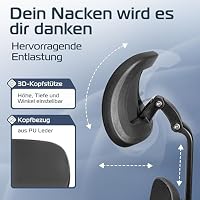 CLOUVOU CleverSeat Bürostuhl Ergonomisch [TESTSIEGER] – Ansicht 6