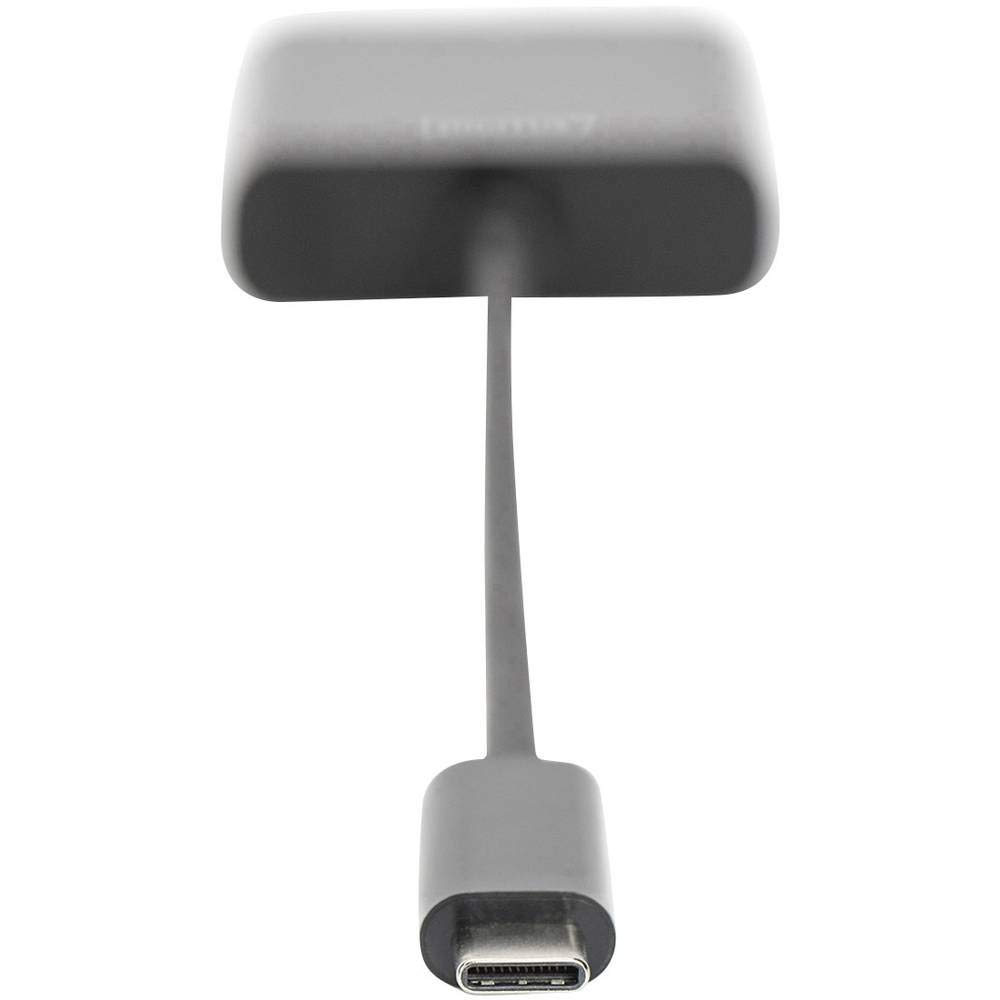 DIGITUS USB Tip C Grafik Adaptörü, USB Type-C - HDMI Tip A, 4K Ultra HD 30Hz, Plastik, Siyah