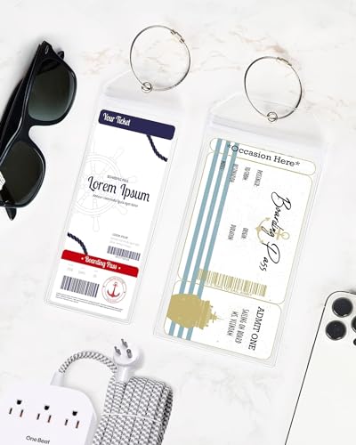 Image of 8 Pack Luggage Tags Travel Essentials & Cruise Essentials for NCL, Princess, Carnival, Royal Caribbean & Celebrity Cruise Ships by SEAVILIA