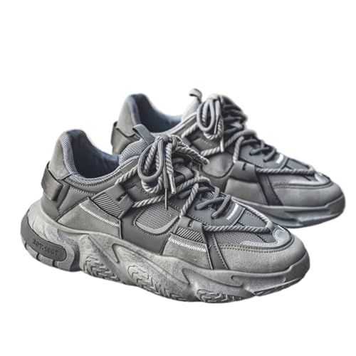 Fashionable Textured Leather Mesh Women Platform Sneakers 2 Inch Height Increase Daily Casual Comfort Light Outdoor Vintage Green Accent Retro Branding