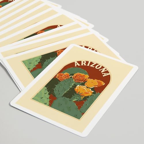 Arizona, Prickly Pear Cactus, Naipes Poker 52 cartas miniatura 5