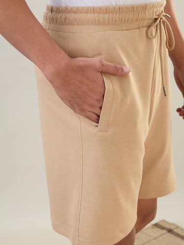 Image of SleepZ by Raymond Men Regular Fit Solid Pattern Cotton Polyester Blend Shorts