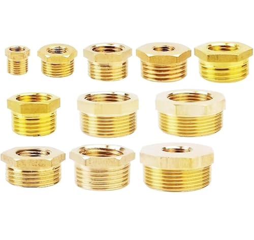 Conector de manguera de latón para reparar fugas y adaptar roscas macho a hembra