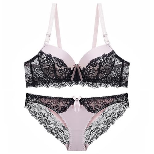 YCBENYANG Lingerie For Women Sexy Sexy Panty and Adjustable Straps Underwire Bra Outfits Fashion Lingerie Sets Black