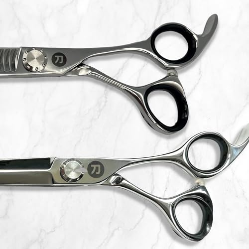 Saki Shears Tanto - Professional 6.5" Hair Cutting Scissors Set Includes Thinning Shears and Leather Case - Image 5