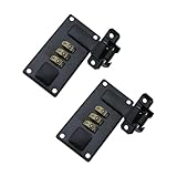 Mewutal 2pcs Luggage Combination Locks 3 Digit Combination Password Locks Matte Black Toolbox Hasp with Combination Lock for Toolbox Luggage Wooden Box (Matte Black)