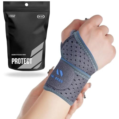 Muñequera Ambidiestra Ortopédica, Especial para Muñeca Abierta, Tendiditis y Esguince. Diseño Anti Rozaduras. Compresion Ajustable. Cómoda Y Transpirable. Muñequera Tunel Carpiano. (Gris Oscura)